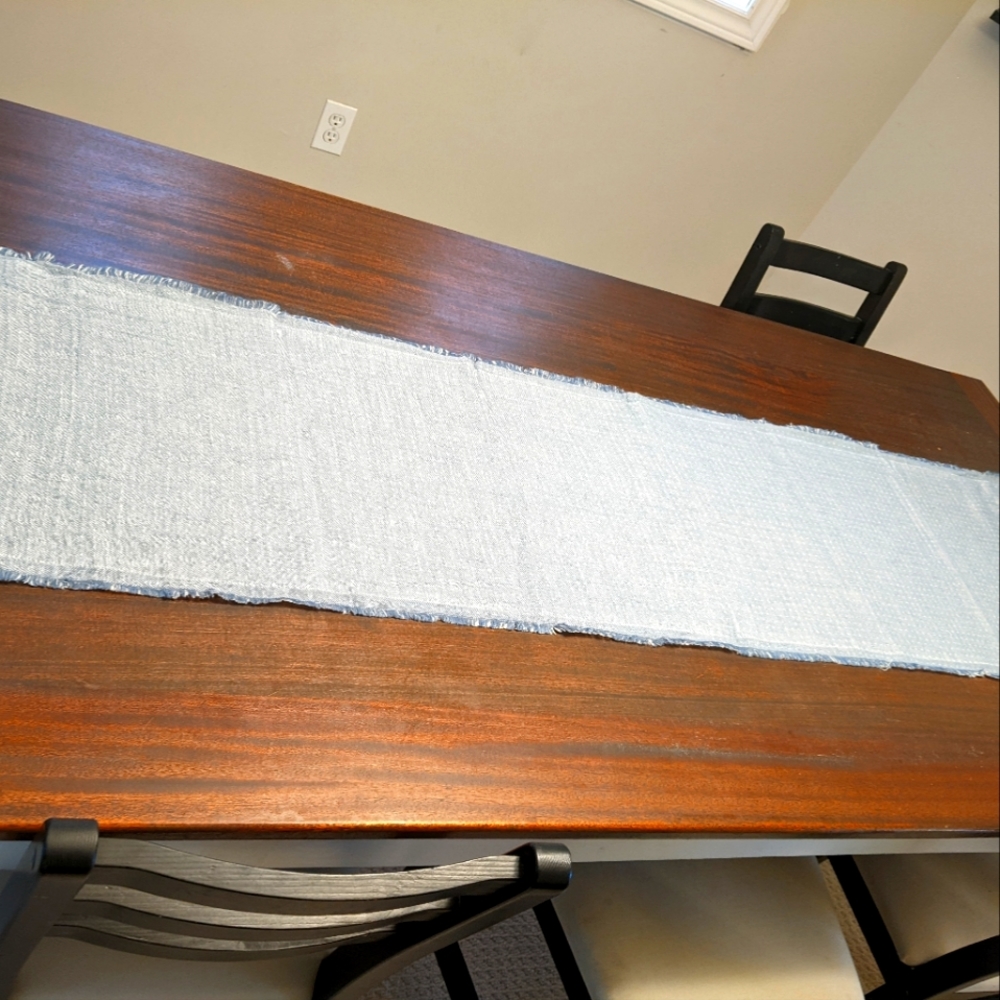 Blue table runner